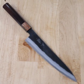 Japanese Chef Gyuto Knife - MIURA - Aogami Super Serie - Kurouchi -  Carbon Aogami Super- Rosewood handle - Sizes: 21cm