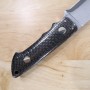 SHIN KNIVES - SHINJI IKEDA Black Carbon Hunter VG10 Damast Kupferdraht Kohlefaser Griff 11cm