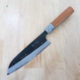 Japanisches Santokumesser - Masakage - Aogami 2 - Kurouchi - Mizu Serie - Größe:16.5cm