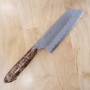 Japanisches kiritsuke nakiri Messer - NIGARA - Migaki Tsuchime - SG2 Ahorn Griff - Größe: 18cm