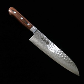 Japanese Santoku Knife - MIURA KNIVES - Mahogany Damascus Serie - S...