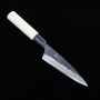 Japanisches sabaki Messer MIURA Kurouchi Carbon blau 2 Stahl Größe:12cm