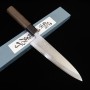 Japanische mioroshideba Messer - Miura - Damast shirogami 2 - Größe:21/24cm