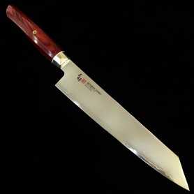 Japanese Kiritsuke Knife - ZANMAI - Revolution Serie - Decagonal Red Handle - SG2 Steel - Size: 23cm