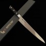 Japanese Slicer Sujihiki Knife - ZANMAI - Classic Damascus Black Serie - Sizes: 24 / 27cm