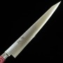 Japanische Slicer Sujihiki Messer - SUISIN - Schweden Inox - Premium Rot Weiß Micarta - Größen: 24 / 27cm