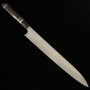 Japanisches Honyaki Yanagiba Messer - NIGARA - Weißer Stahl Nr.1 - Ebenholzgriff - Größe:30cm