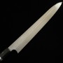 Japanisches Honyaki Yanagiba Messer - NIGARA - Weißer Stahl Nr.1 - Ebenholzgriff - Größe:30cm