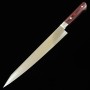 Japanische Slicer Sujihiki Messer - SUISIN - Schweden Inox - Premium Weinrot Micarta - Größen: 24 / 27cm