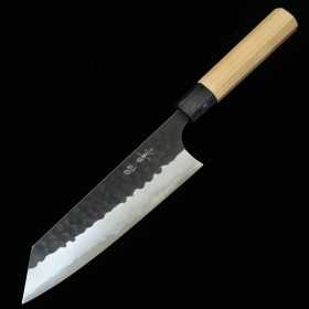 Japanisches Bunka-Messer - MASAKAGE - Carbon Blue Super - schwarz mit kleinen Steinen bearbeitet - Größe: 17cm