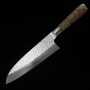 Japanischer Santoku messer - SAJI TAKESHI - Edelstahl R2 - Hammerschlag - Größe : 18cm