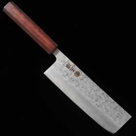 Japanischer Nakiri messer - MIURA - Edelstahl SLD - Nashiji - Größe : 16.5cm