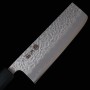 Japanischer Nakiri messer - MIURA - Carbon weißer stahl Nr.1 - Hammerschlag - Größe : 16.5cm