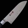 Japanischer Santoku messer - MIURA - Edelstahl Molybdän - Grübchen Verarbeitung - Größe : 16cm