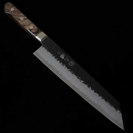 Japanischer Kiritsuke messer - MIURA - Carbon blue stahl super - Hämmerschlag und - Kurouchi - Größe:21cm