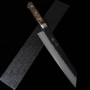 Japanischer Kiritsuke messer - MIURA - Carbon blue stahl super - Hämmerschlag und - Kurouchi - Größe:21cm