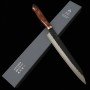 Japanisches Schneidemesser Kiritsuke Sujihiki - NIGARA - Edelstahl SG2 - Kurouchi - Karin Griff - Größe:25.5cm