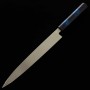 Japanisches Yanagiba-Messer - SAKAI TAKAYUKI - Rostfreier Molybdänstahl - Griff aus blauem Harz-Schildpatt Größe:27/30cm