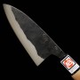 Japanisches Deba-Messer - IKENAMI HAMONO - Weißer Stahl 1 - Rostfrei beschichtet Größen 13/15/18cm