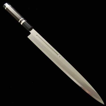 Japanese Yanagiba Knife - MIURA - Stainless ginsan Chinagashi - EbonyWood handle- Size:30cm