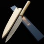 Japanese Petty Knife - MIZUNO TANRENJO - Honyaki DX series - Blue steel No.2 - Mirrored finish - Size: 18cm