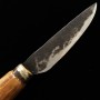 Japanese Petty Knife - KANIMAN KAJI KOUBOU - Leaf Spring CarbonSteel - Black Finish - Size:9cm