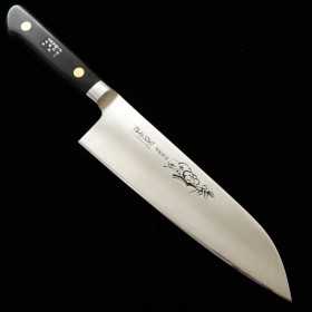 Japanese santoku Knife - MISONO - EU Carbon Serie - flower engravin...