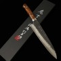 Japanese Chef Knife Gyuto - SAJI TAKESHI - Super Blue Carbon Steel - Tuchime Black Finish - Iron Wood Handle - size: 21/24cm
