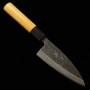 Japanisches Kodeba-Messer - Miura - Carbon Aogami 2 - Zelkova Griff - Größe:10.5/12cm
