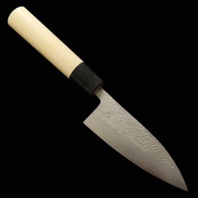 Japanischer Kleines messer - MIYAZAKI KAJIYA - Edelstahl Ginsan - Hammerschlag - Größe : 18cm