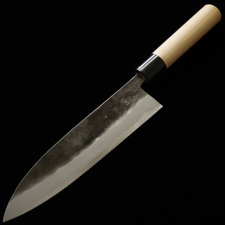 Japanischer Kochmesser Gyuto - MIYAZAKI KAJIYA - Carbon blue stahl super - Kurouchi - Größe : 24/25cm