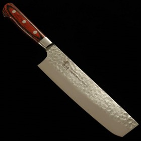 Japanischer Nakiri messer - SAKAI TAKAYUKI - Edelstahl VG10 - Hammerschlag - Damast - Größe : 16cm