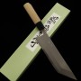 Japanisches Edogata Unagisaki-Messer - MIURA - Carbon weißer stahl Nr.2 - Kasumi-Finish - Größe : 21cm