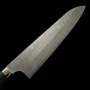 Japanischer Kochmesser Gyuto - NIGARA - Edelstahl SG2 - Hammerschlag - Größe : 24cm