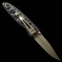 Switchblade - Mcusta - VG-10 - Classic Wave Damascus Blue Micarta S...