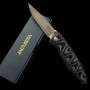 Switchblade - Mcusta - VG-10 - Classic Wave Damascus Blue Micarta S...