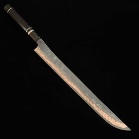 Japanisches Schneidemesser Sakimaru Sujihiki - HATSUKOKORO - Yorokobi Serie - Halbedelstahl SLD - Größe : 39cm