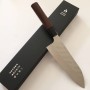 Japanese Santoku Knife - NIGARA - SPG STRIX - Hammered Damascus Finish - Rose Wood Handle - Size:16.5cm