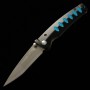 Japanese Pocket knife - MCUSTA - KATANA series - Stainless VG-10 - Black/Blue - Size : 8.5cm