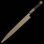 Japanese Yanagiba Knife - INOX Honyaki - Mirror Finish - Ebony wood Handle - size: 27cm