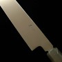 Japanese Yanagiba Knife - INOX Honyaki - Mirror Finish - Ebony wood Handle - size: 27cm