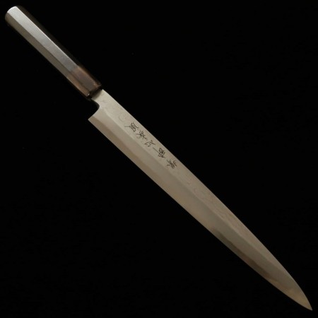 Japanese yanagiba Knife - SUISIN HAYATE - Blue carbon 2 - Itsuo Doi - Honkasumi Finish - size: 30cm