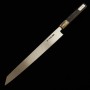 Japanese Kengata Yanagiba knife - SUISIN - Honyaki - White carbon steel No.2 - Kenji Togashi - Ebony wood handle - sizer: 30cm