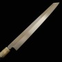 Japanese Kengata Yanagiba knife - SUISIN - Honyaki - White carbon steel No.2 - Kenji Togashi - Ebony wood handle - sizer: 30cm