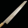 Japanese Kengata Yanagiba knife - SUISIN - Honyaki - White carbon steel No.2 - Kenji Togashi - snake wood handle - sizer: 30cm