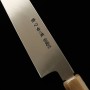 Japanese Kengata Yanagiba knife - SUISIN - Honyaki - White carbon steel No.2 - Kenji Togashi - snake wood handle - sizer: 30cm