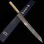 Japanese Kiritsuke Yanagiba knife - MIURA OBIDAMA - Stainless Ginsan - Mirror finish - Magnolia wood handle - Size : 30cm