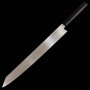 Japanese Kiritsuke Yanagiba Knife - MIURA OBIDAMA - Stainless Ginsan - Mirror finish - Ebony wood handle - 30cm