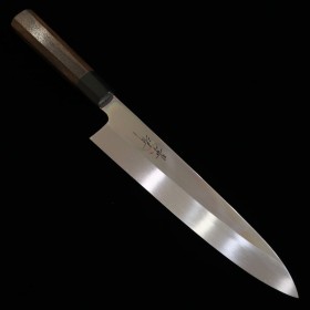 Japanese Chef Wagyuto Knife - KAGEKIYO - Honyaki- Carbon white Steel No.2 - Kurogaki handle - Shinogi- Size: 24cm