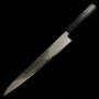 Japanese Slicer knife - MIURA - Stainless SLD - Uzunami - Custom handle - Size:24cm